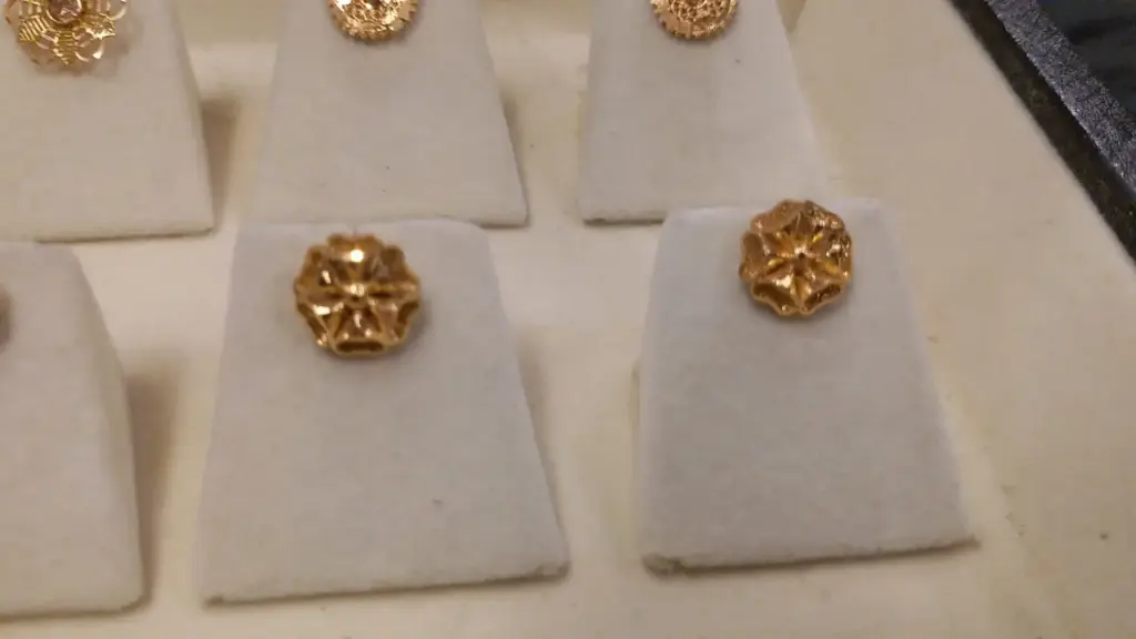21k Gold Ear Tops